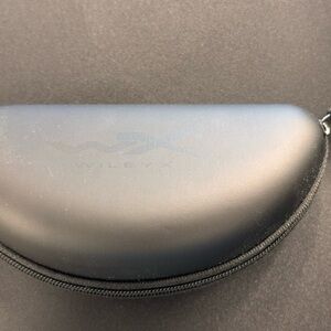 Wiley X Black Neoprene Zip Clamshell Eyeglass Case & Lanyard, 6.5” EUC